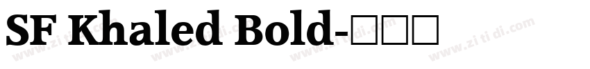 SF Khaled Bold字体转换
